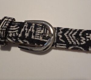 Black & White Patterned Women's Belt